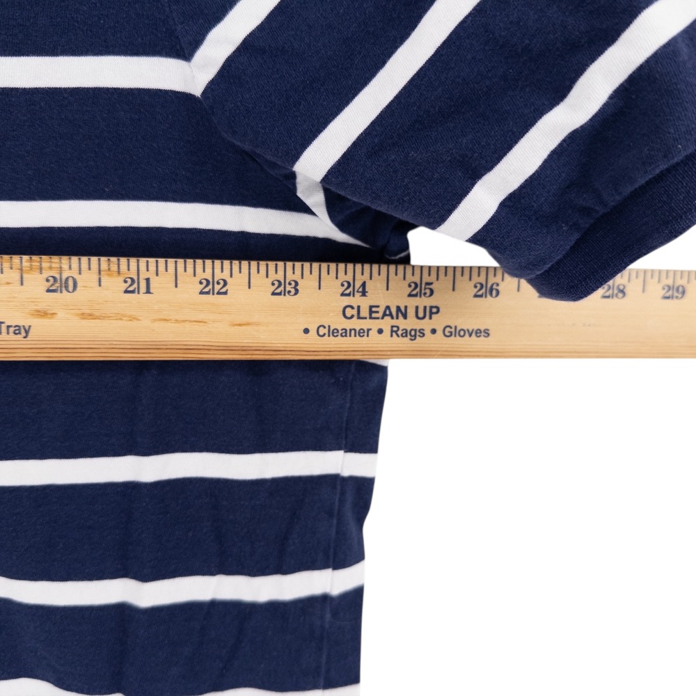 Polo Ralph Lauren Men's XL Navy Blue White‎ Stripe Short Sleeve Polo Shirt Pony - Picture 4 of 7